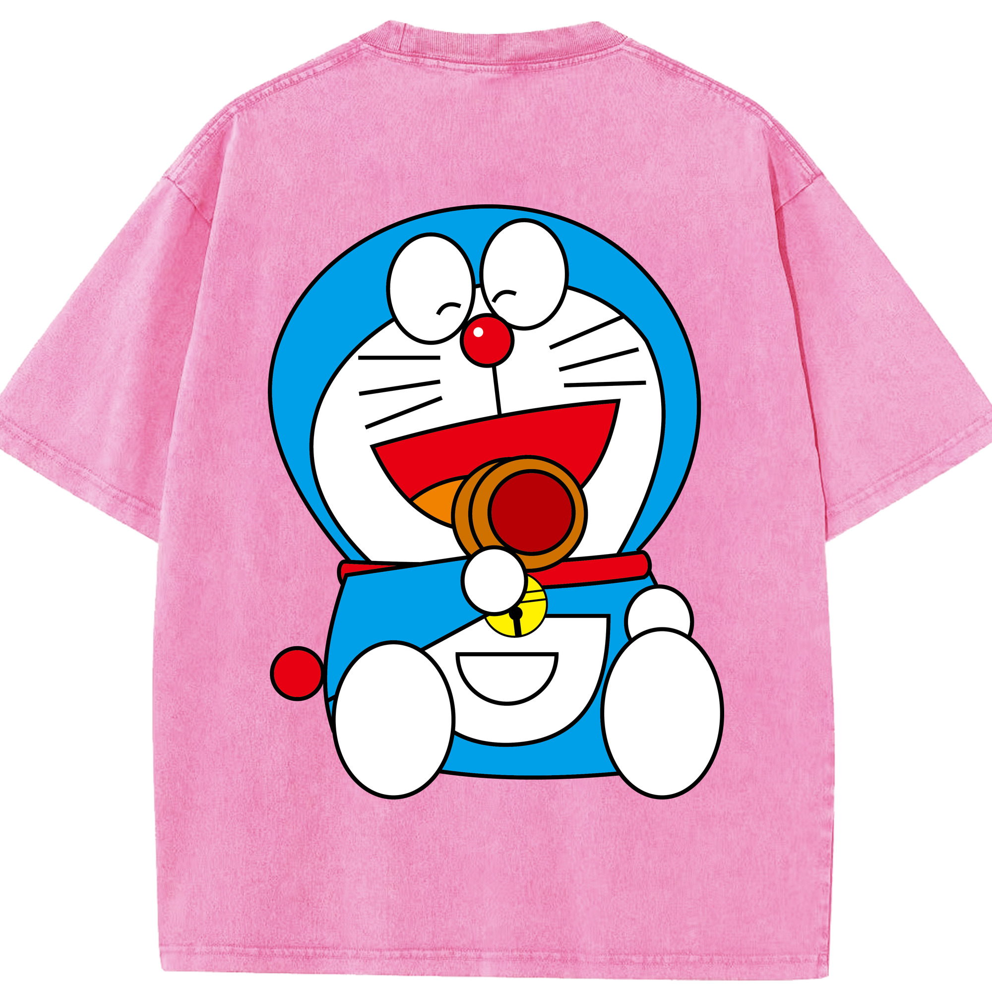 （画像用） ドラえもん Doraemon 綿100% ヴィンテージ風 半袖Tシャツ（背面プリント）
